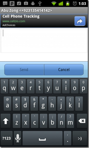 Send receive sms on homescreen with quicksms android 