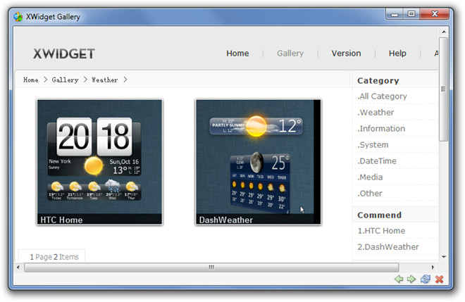 XWidget Gallery XWidget Gallery