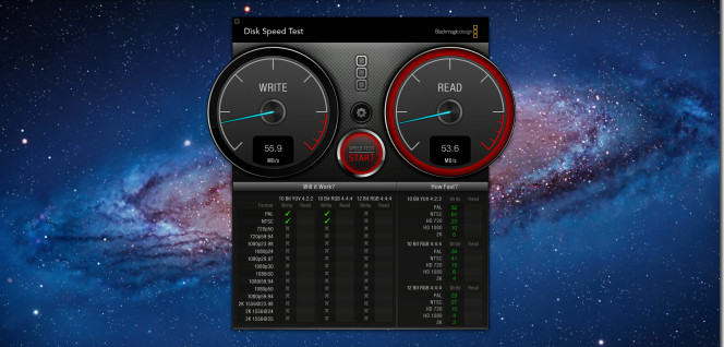 Test Mac Hard Disk Read Speeds Blackmagic Disk Speed