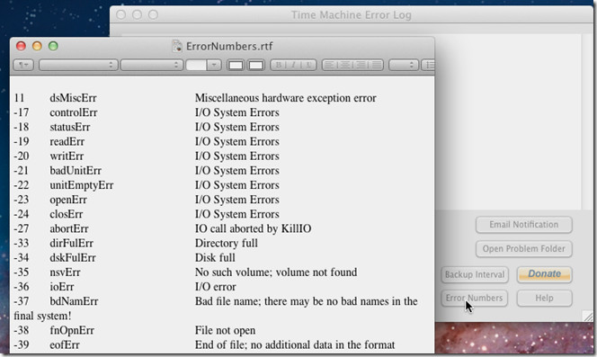 eror numbers eror numbers