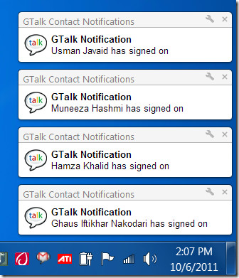 gtalk notification chrome