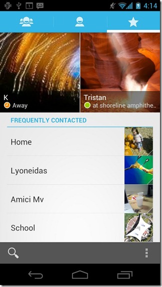 Android 4.0 ICS - 12 - People - Favorites