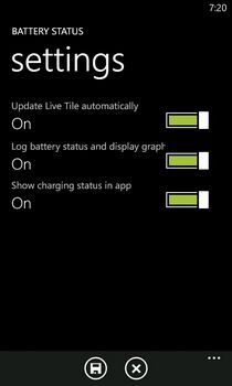 Battery Status Settings
