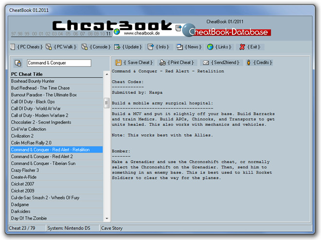 CheatBook - Downloads - Cheat Codes, Hints, Cheatsbook