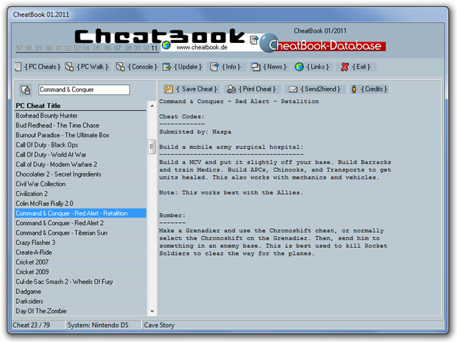 Access Game Cheats And Cheat Codes With Cheatbook Database