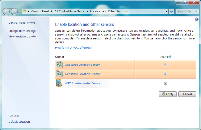 Add A Location Sensor To Windows 7 With GeoSense