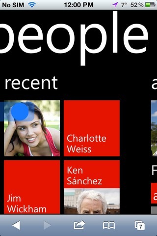 iOS WP7 People Hub iOS WP7 People Hub