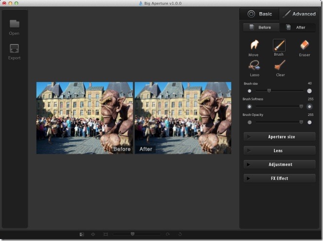 Big Aperture before and after Big Aperture before and after