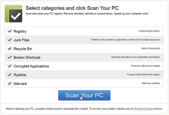 FileLab Windows Cleaner Scan