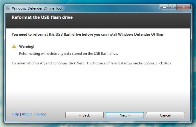 Defender Offline Beta: Create Bootable Anti-Malware Disk/USB