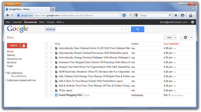 Google Docs - Home - Mozilla Firefox Google Docs - Home - Mozilla Firefox