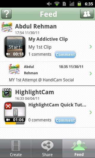 HighlightCam-Social-Android-iOS-Feed HighlightCam-Social-Android-iOS-Feed