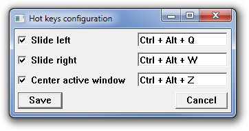 Hot keys configuration Hot keys configuration