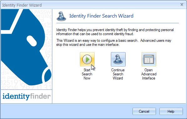 Identity Finder Wizard Identity Finder Wizard