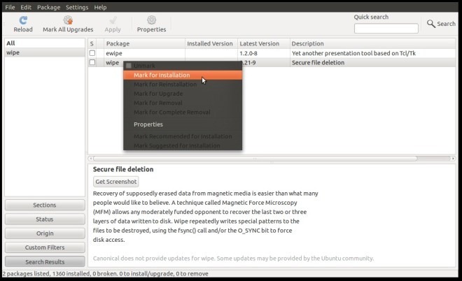 Screenshot-Synaptic Package Manager Screenshot-Synaptic Package Manager