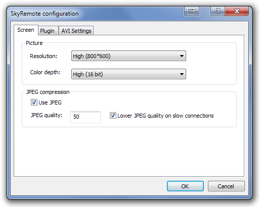 SkyRemote configuration SkyRemote configuration