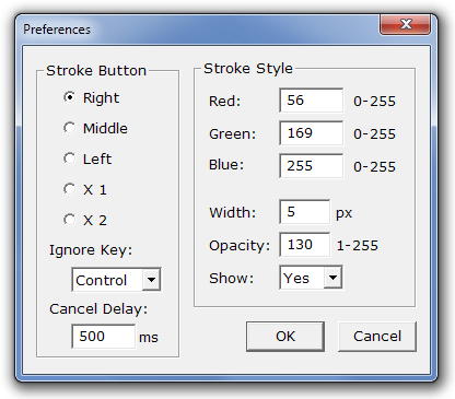 StrokePlus Preferences