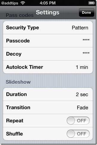 The Secret Folder Settings The Secret Folder Settings