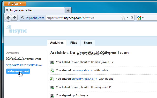 add acount add acount