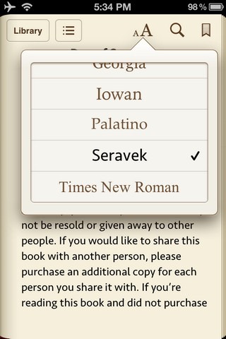 iBooks Fonts iBooks Fonts