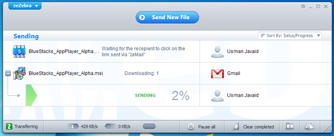 zeZebra Sending zeZebra Sending