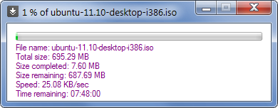 1 % of ubuntu-11.10-desktop-i386.iso 1 % of ubuntu-11.10-desktop-i386.iso