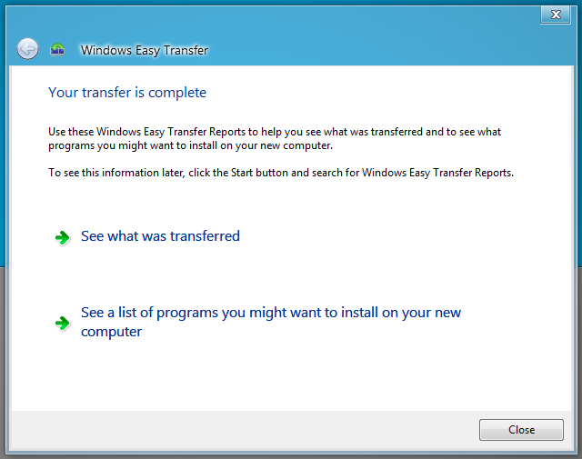Easy transfer. Окно справки Windows 11.