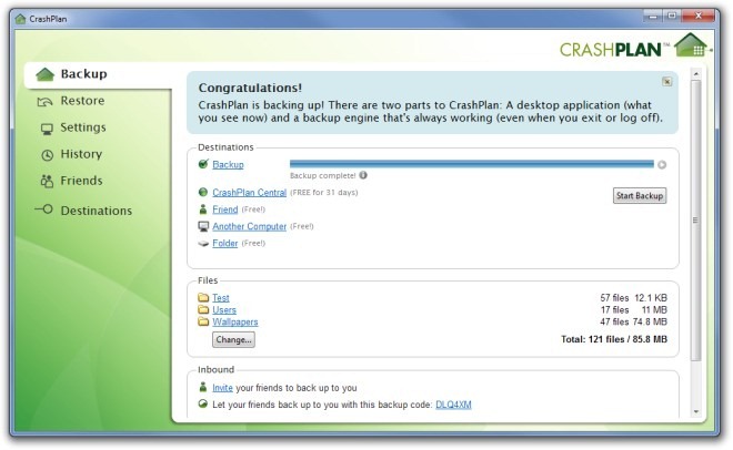 CrashPlan Backup CrashPlan Backup