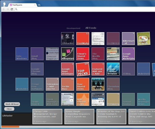FeedSquares - Google reader