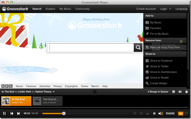 Grooveshark Player Grooveshark Player