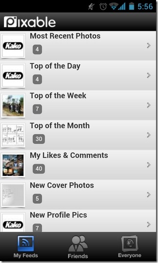Pixable-Android-Feeds