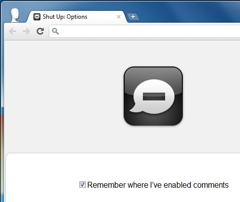 Shutup options Shutup options