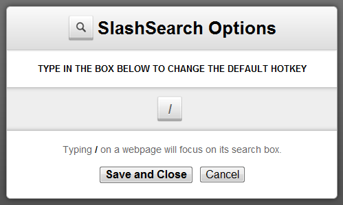 Tùy chọn SlashSearch