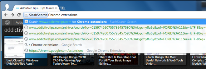 Slashsearch omnibox Slashsearch omnibox