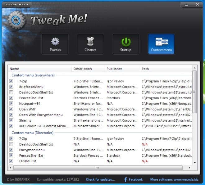 Tweak Me! Context Menu