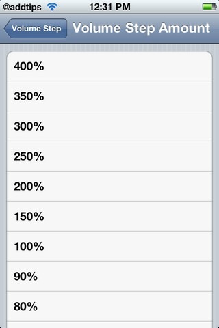 Volume Step iPhone Volume Step iPhone