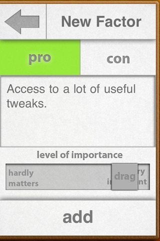 inDecision Pro Con Meter inDecision Pro Con Meter
