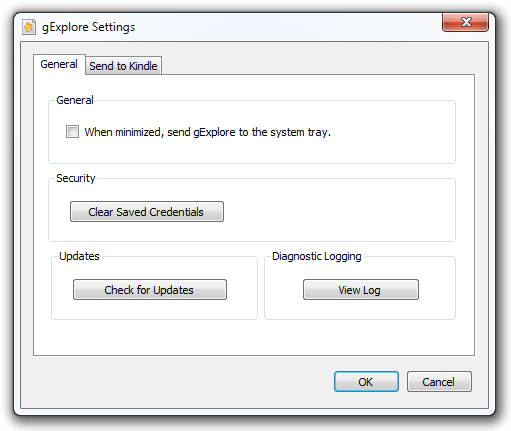 gExplore Settings gExplore Settings