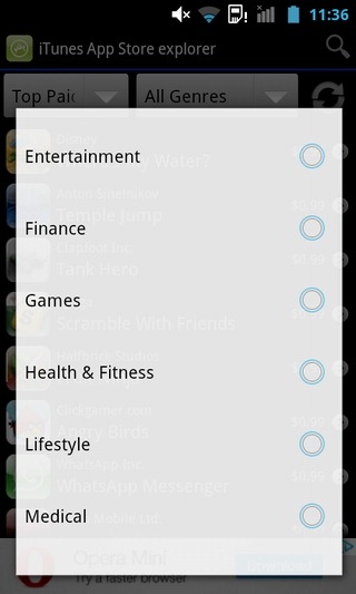 iTunes-App-Store-Explorer-Android-Filters