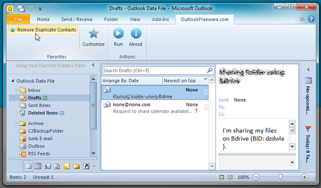 systools outlook duplicate remover addin