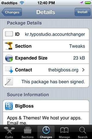 AccountChanger Cydia AccountChanger Cydia