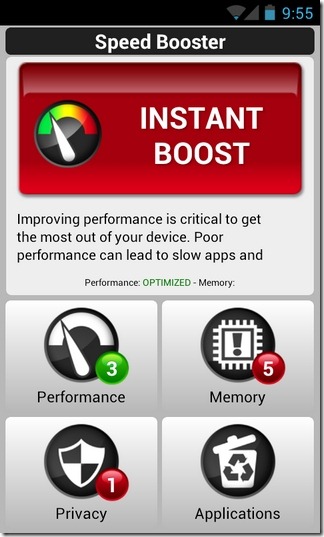 Android-Speed-Booster-Home