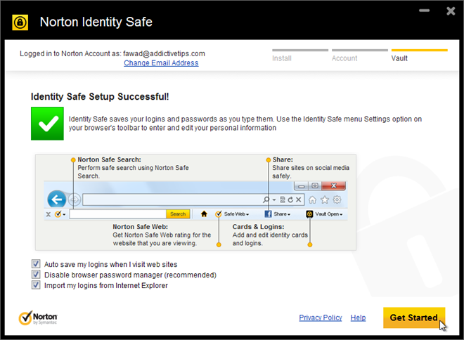 norton internet security login