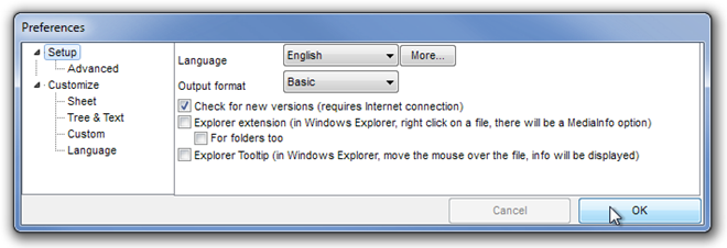 Preferences Preferences