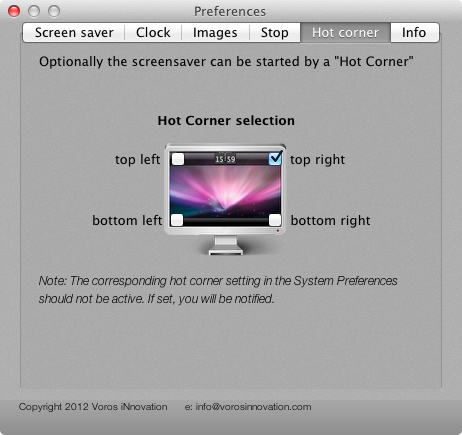 Screensaver free hotcorners Screensaver free hotcorners