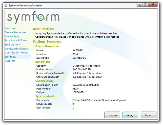 Symform-Device-Configuration_Summary