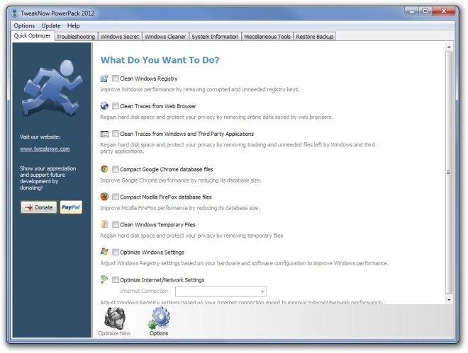 TweakNow PowerPack 2012 Quick Optimizer
