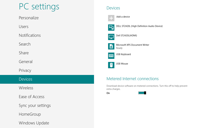 Windows 8 Metered Connections