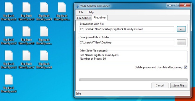 Разделить большой файл. File Joiner. Input Separator to file names.