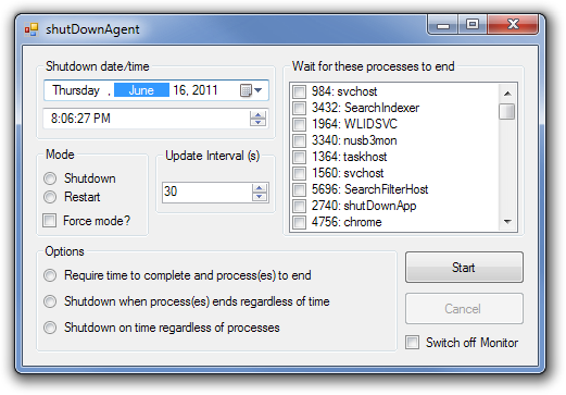 shutDownAgent shutDownAgent